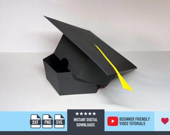 3D Graduation Cap Gift Box, Teacher svg file for Cricut svg Silhouette cameo, teacher gift, graduation svg, cricut project cutting file
