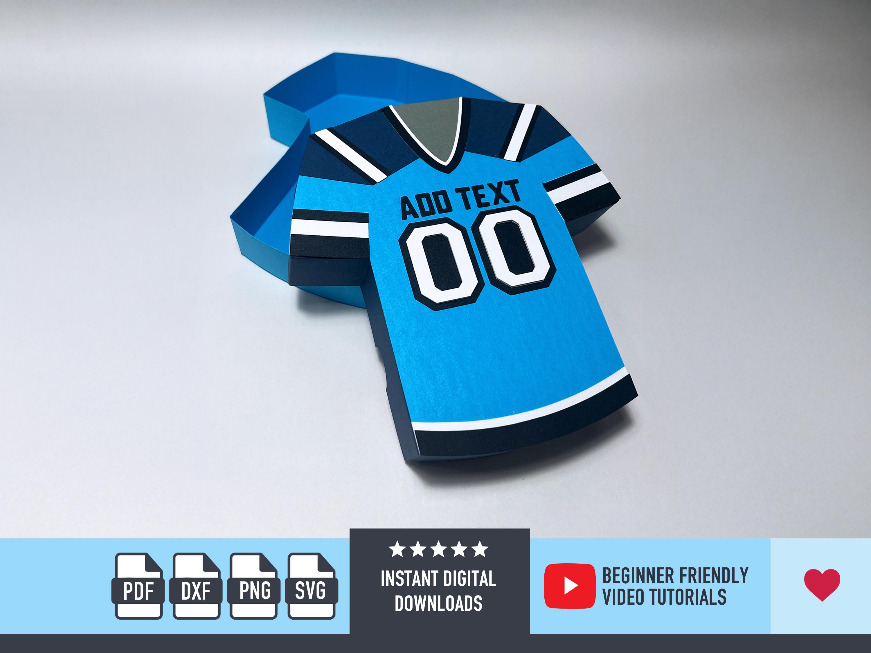 Football Jersey Box SVG File for Cricut and Silhouette Tshirt Box 