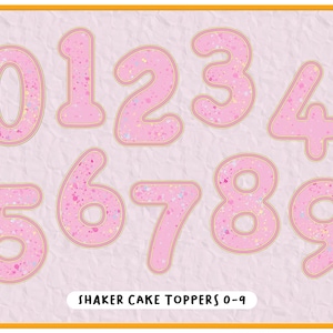 Pacote de topper de bolo shaker números 0-9 SVG Pacote de topper de bolo SVG SVG para Cricut Pacote SVG DXf png em camadas aniversário svg