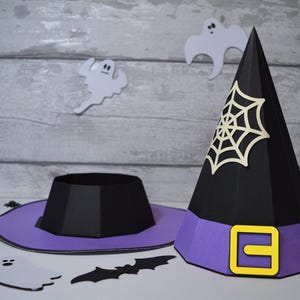Witch Hat Gift Box SVG File for Cricut and Silhouette Halloween SVG 3D ...
