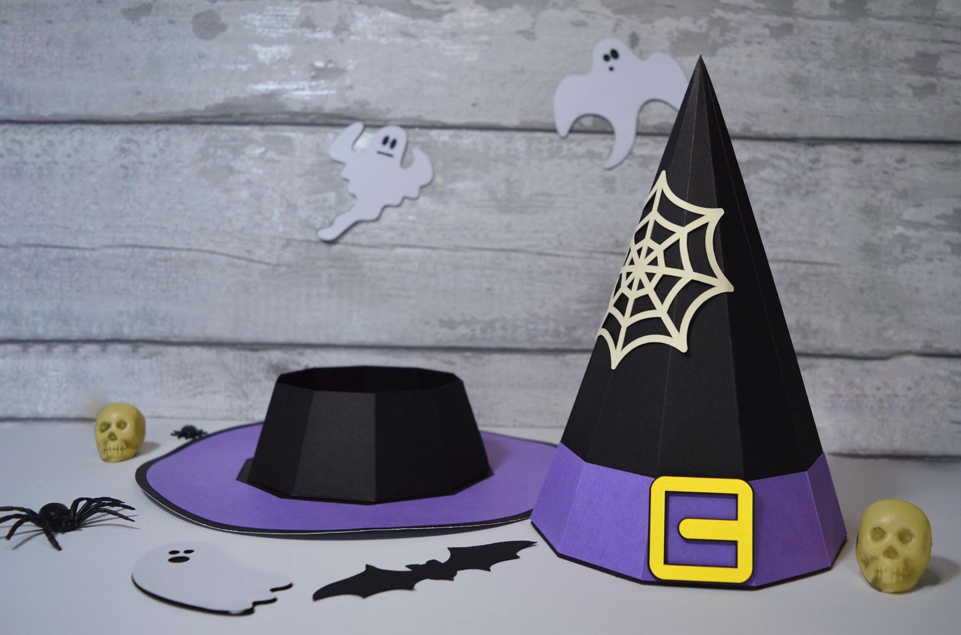 Witch Hat Gift Box SVG File for Cricut and Silhouette Halloween SVG 3D ...
