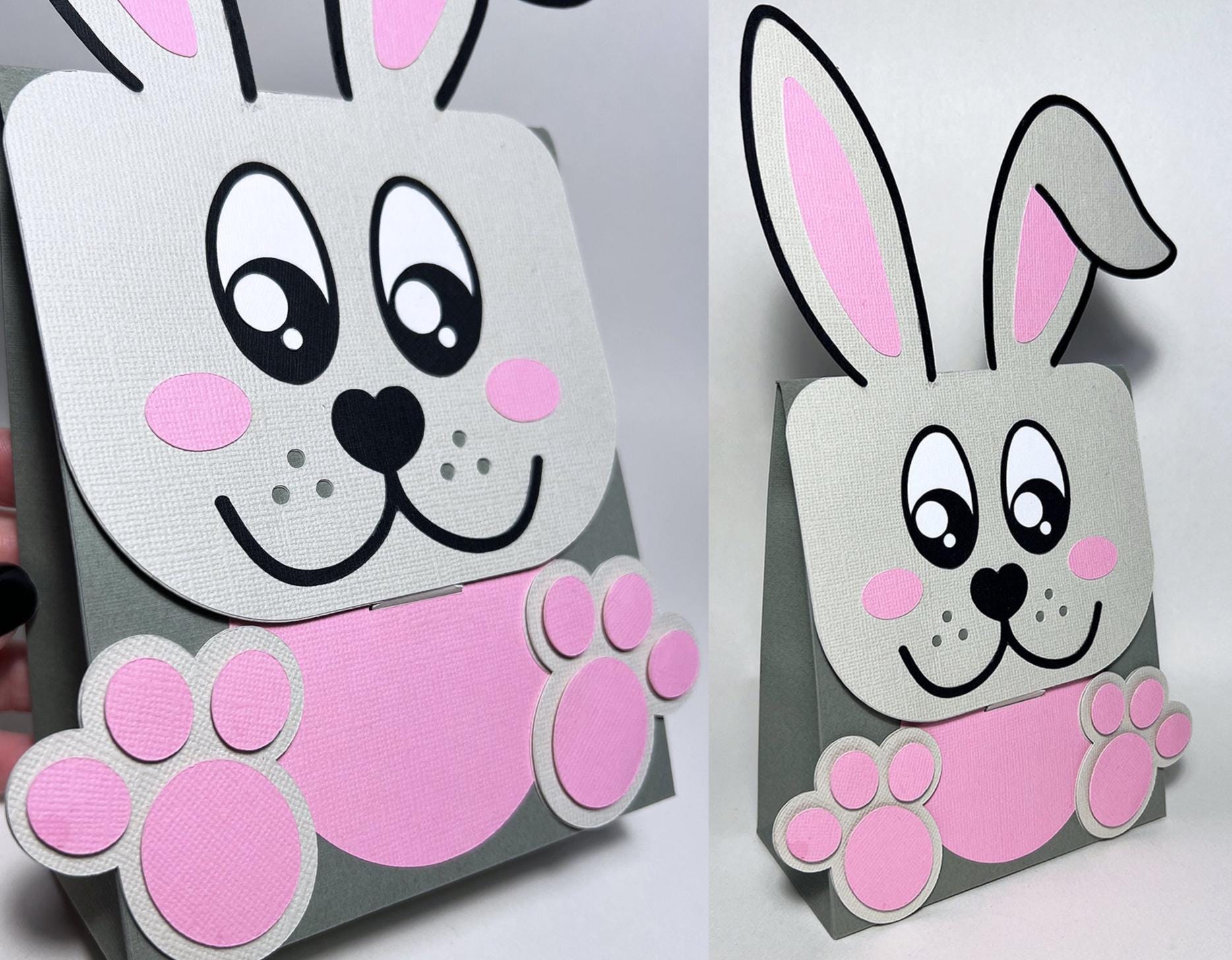 Easter Bunny SVG File for Cricut Bunny Gift Bag Favor Box Easter SVG ...