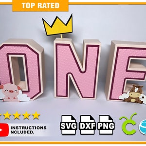 3D-Alphabet-Buchstaben A-Z 0-9 3D-Buchstaben SVG Gestanzte Vorlage KEINE Bewertung 3D-Buchstaben für Cricut Silhouette Cameo Laser SVG für Cricut-Handwerk