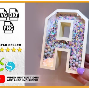 3D Shaker Letters A-Z SVG 3D Shaker alfabet SVG-bestand voor Cricut 3D-letters SVG voor Cricut en Silhouette Cameo lasersnijmachine
