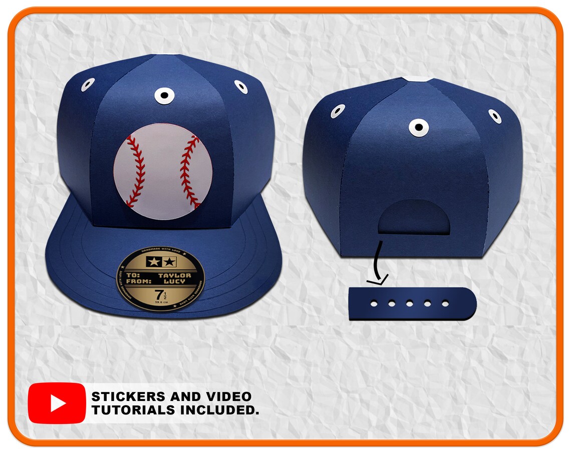 Baseball Cap Box SVG File for Cricut and Silhouette 3D Gift Etsy UK
