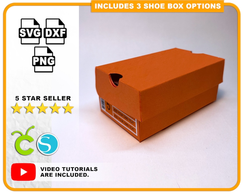 Shoe Box SVG for Cricut Shoe Box Template Bundle Shoe Box Etsy UK