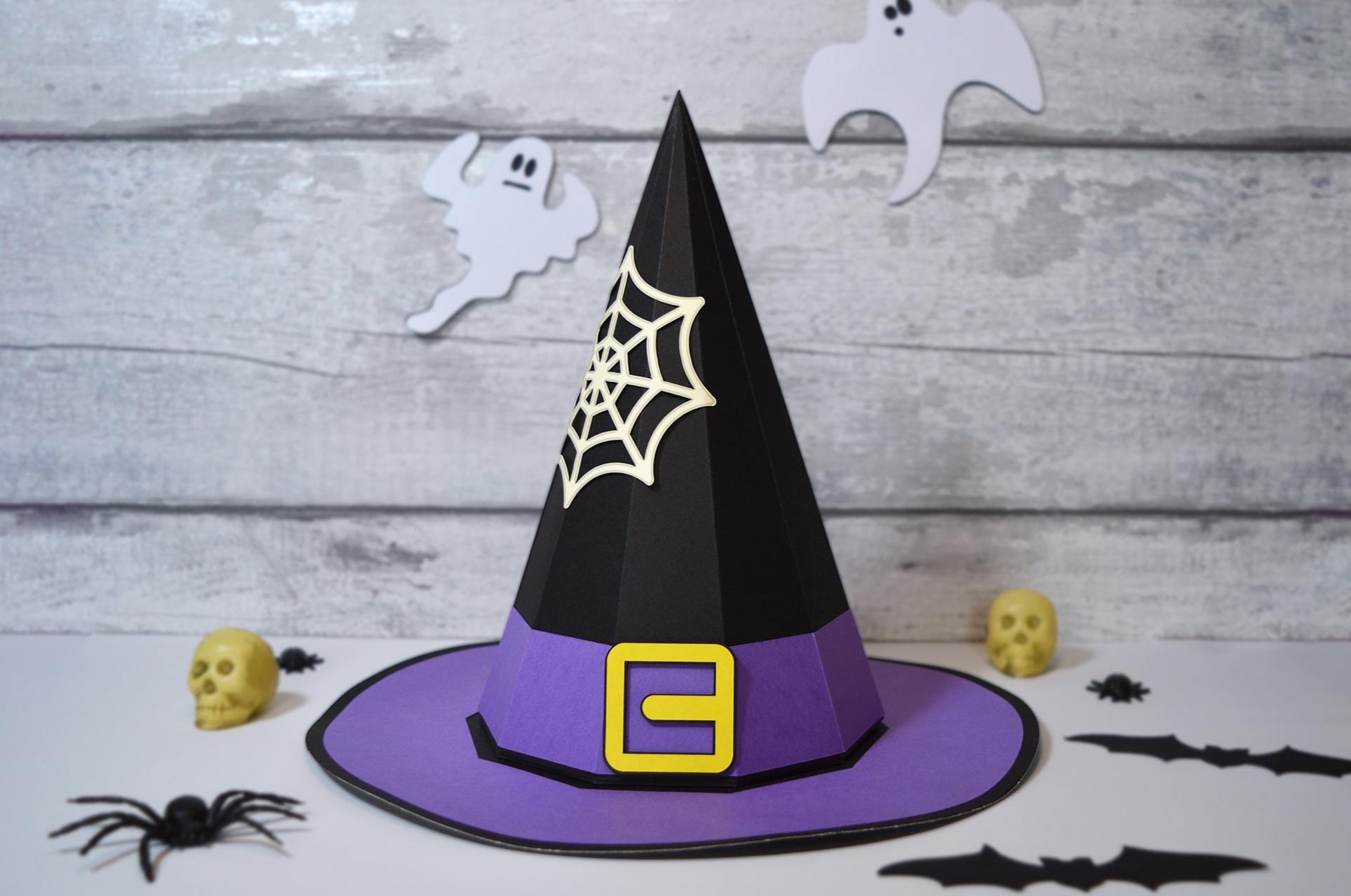 Witch Hat Gift Box SVG File for Cricut and Silhouette Halloween SVG 3D ...