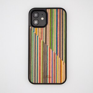 Cell phone case refined with recycled skateboard wood for iPhone, Samsung, Huawei 13 Pro, 12 Pro, 11 Pro, XR, XS, X image 5