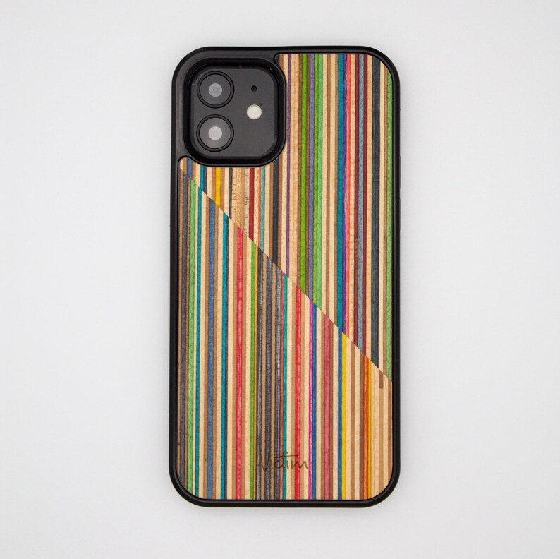 Cell phone case refined with recycled skateboard wood for iPhone, Samsung, Huawei 13 Pro, 12 Pro, 11 Pro, XR, XS, X image 5