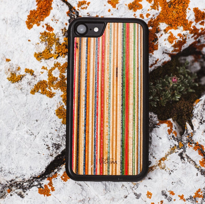 Cell phone case refined with recycled skateboard wood for iPhone, Samsung, Huawei 13 Pro, 12 Pro, 11 Pro, XR, XS, X image 8