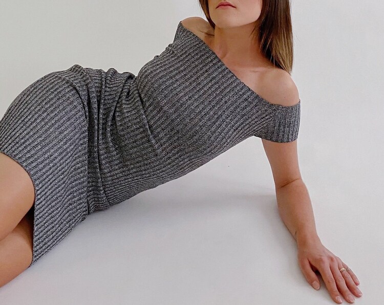 enjoy greatly reduced Off shoulder knit dress Summer