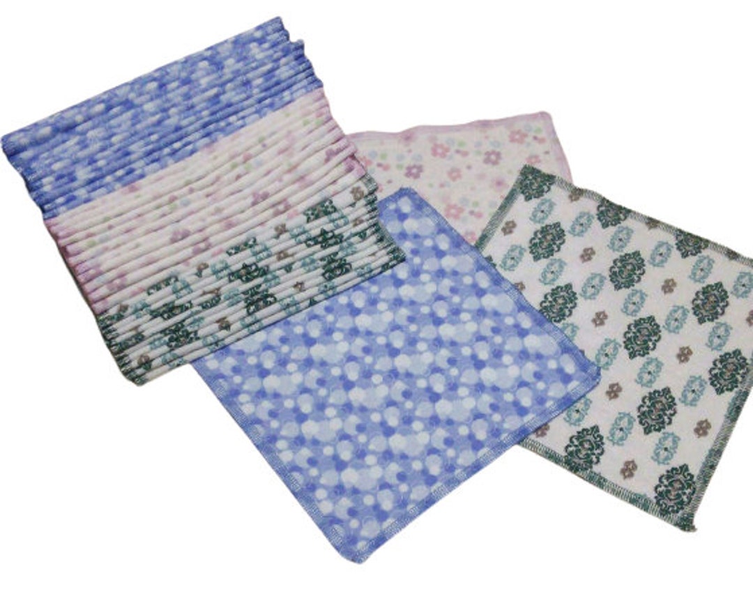 12 Pack Cotton Flannel Wipes Baby Wipes Washcloth Handkerchief Etsy