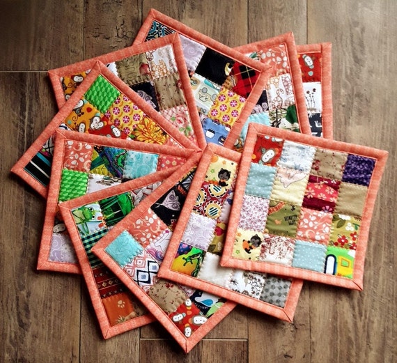 Scrappy Patchwork Potholders - A Quilting Life
