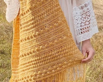 The Selene Wrap, Shawl, Crochet PATTERN