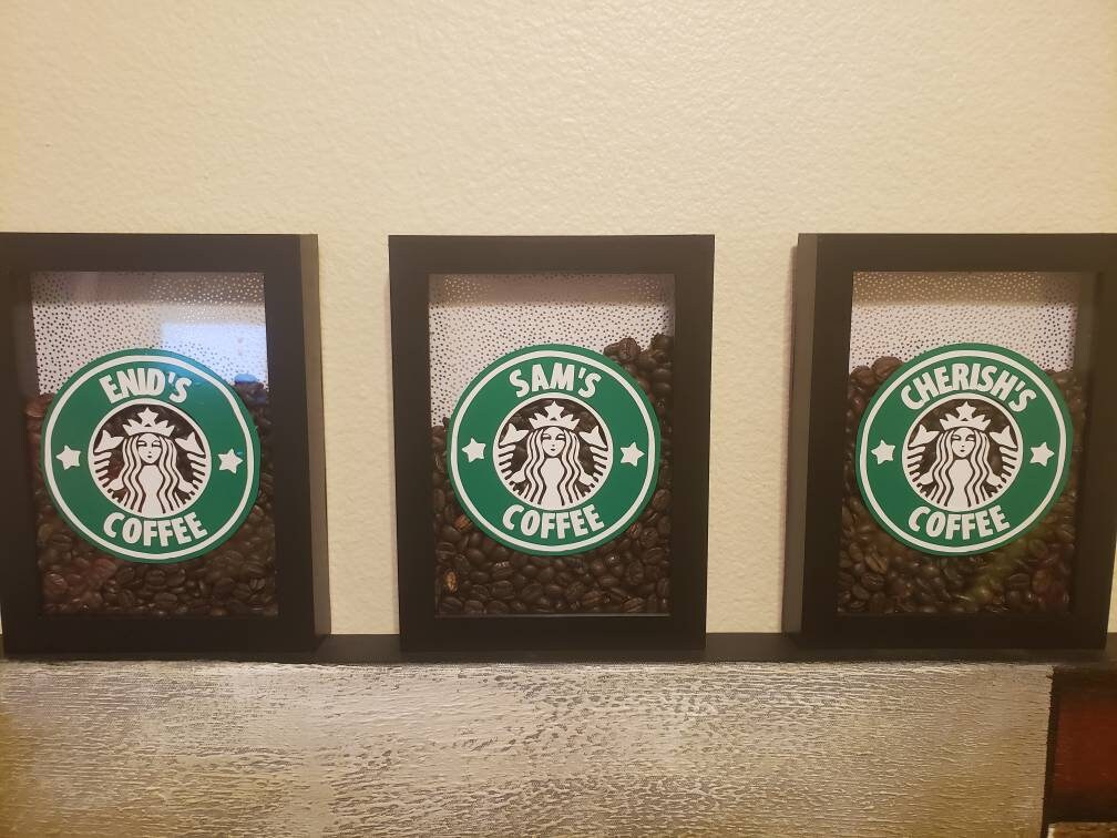 Your Name Starbucks coffee frame Etsy
