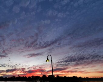 Gorgeous, colorful sunset, trestle bridge trail July 2022, Menasha Wi. 4000x1868 FR, Landscape. Wallpaper, screensaver, photo collector.