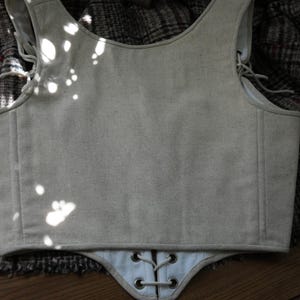 Linen renaissance fair medieval corset, ren faire corset top XS-4XL immagine 4