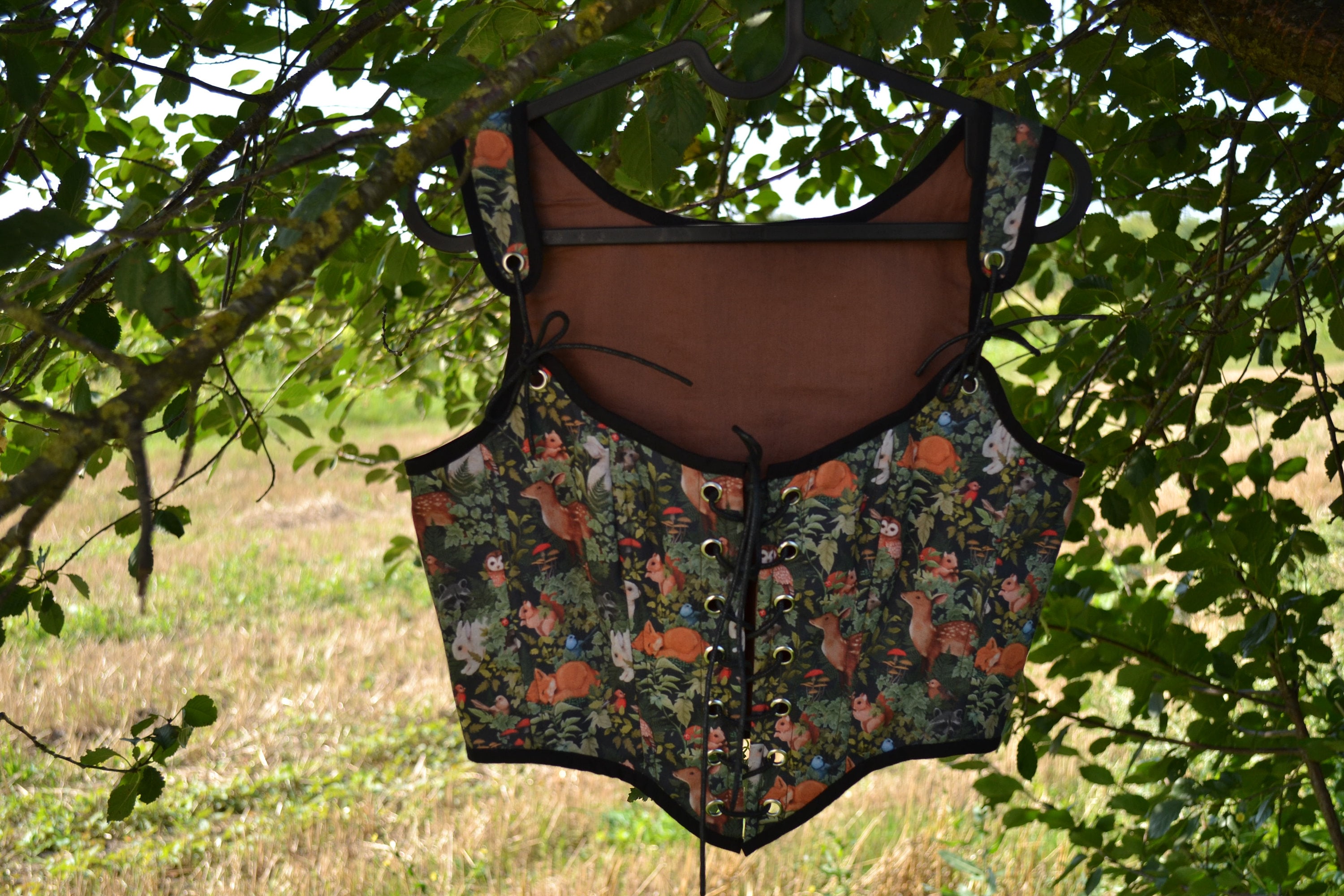 Cottagecore Renaissance Fair Corset XS-4XL, 100% Cotton  display picture 2