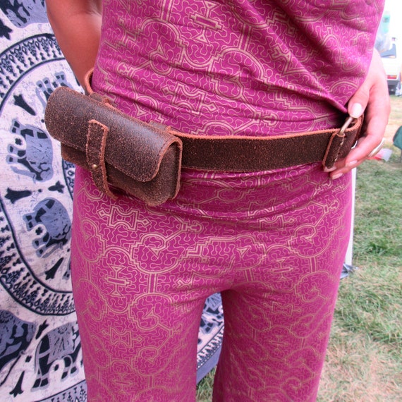 Festival Retro Leather Fanny Pack - image 1