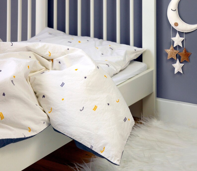 Organic Cotton Bedding Set Toddler Duvet Cover And Etsy