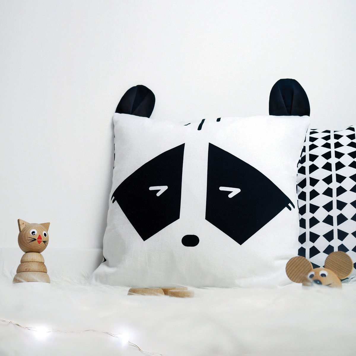 Animal pillow case Kids cushion Covers Organic Cotton Fox Etsy