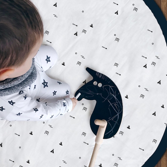 Baby Play Mat Large Playmat 100 Cotton Double Sided Etsy