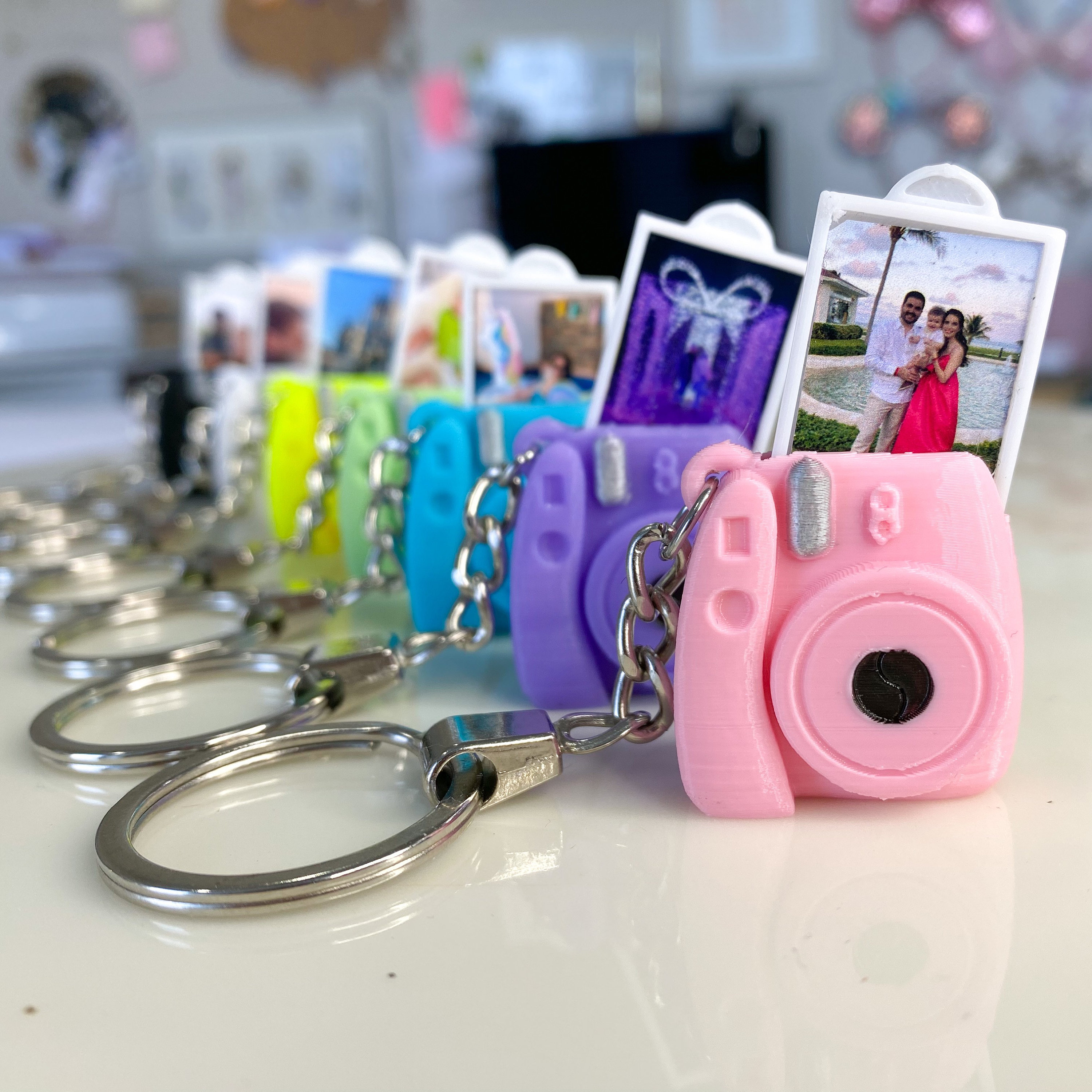 Mini instax camera keychain and your own personalized photo. Camera keychain with pull out picture. Best friend gift. Retro. Camera lover .