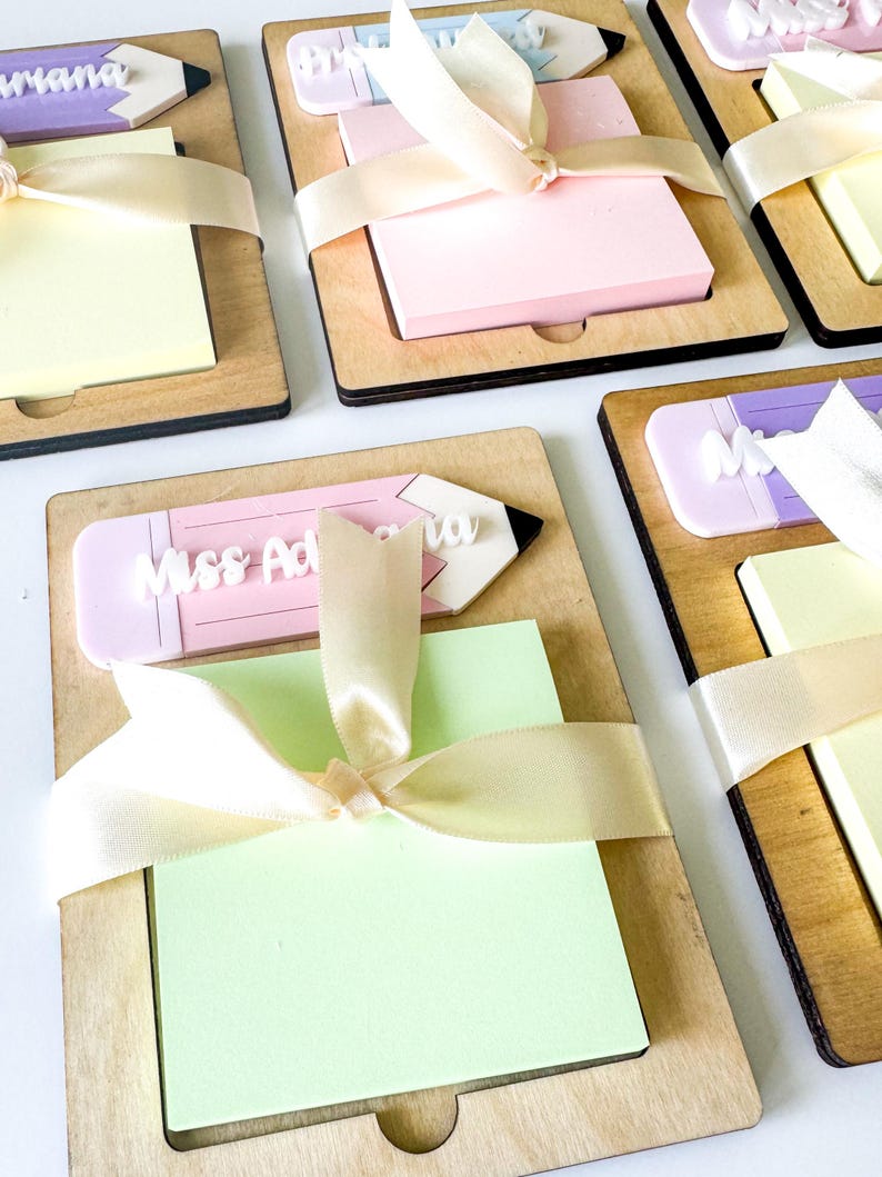 Personalized Teacher Notepad | Custom Name Pencil Notepad With Acrylic ...