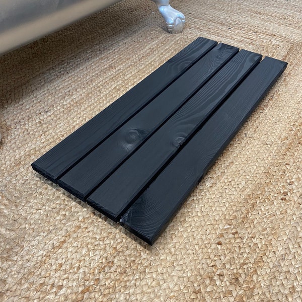 Wooden Bath Mat Etsy UK