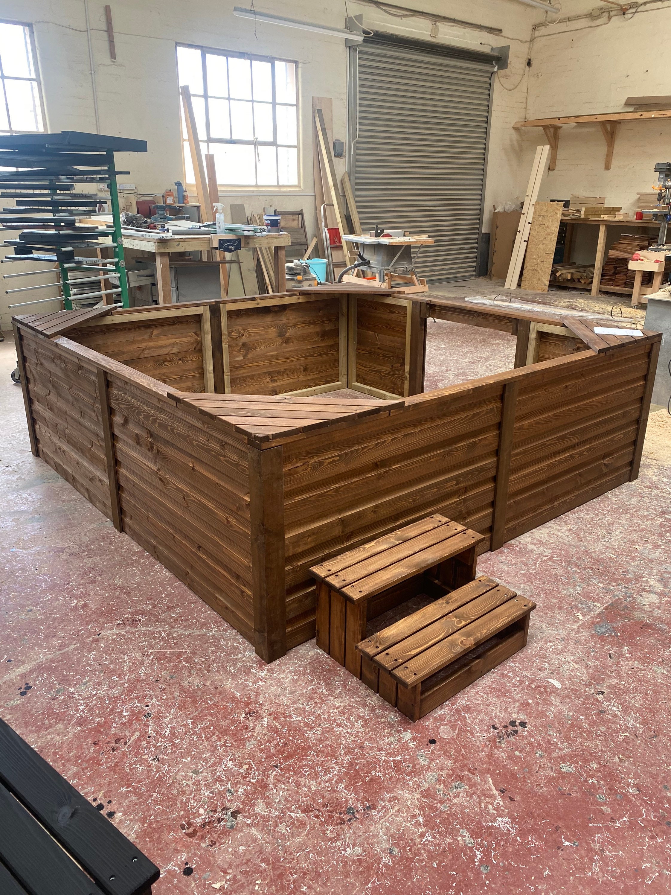 Hot Tub Wooden Surround/bespoke/ Handmade / Free Delivery /