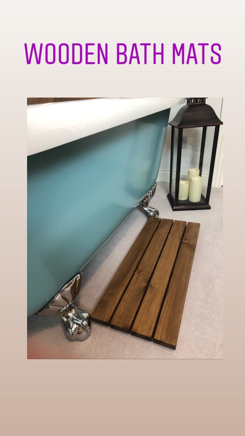 Wooden bath mat / duck board Etsy