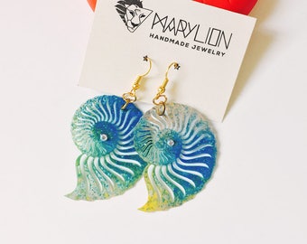 Boucles d’oreilles Seashell - Bijoux nautiques - Boucles d’oreilles Shell - Boucles d’oreilles nautiques - Boucles d’oreilles plage - Mariage plage - Cadeau pour elle - Boucles d’oreilles mode