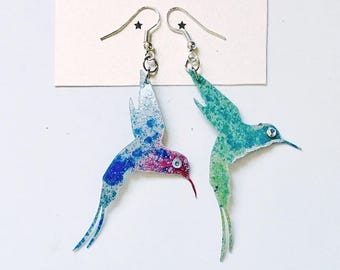 Bird earrings - Hummingbird Earrings - Bird jewellery - Gifts for women - Earrings bird - Gift for her - Trending jewelry - Fashion earrings