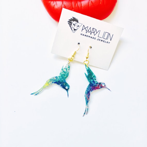 Bird earrings - Hummingbird Earrings - Bird jewellery - Gifts for women - Earrings bird - Gift for her - Trending jewelry - Fashion earrings