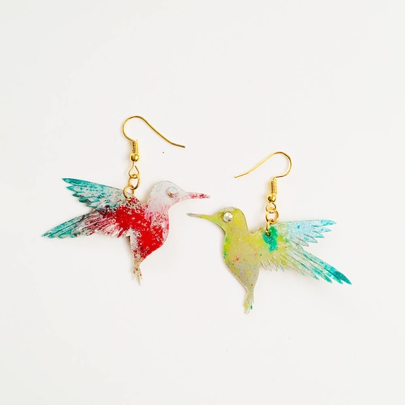 Bird earrings - Hummingbird Earrings - Bird jewellery - Gifts for women - Earrings bird - Gift for her - Trending jewelry - Fashion earrings