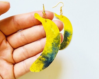 Andy Warhol Banana - Warhol Accessories - The Velvet Underground&Nico - Banana earrings xxl - Banana earrings - Banana jewel - Gifts for her