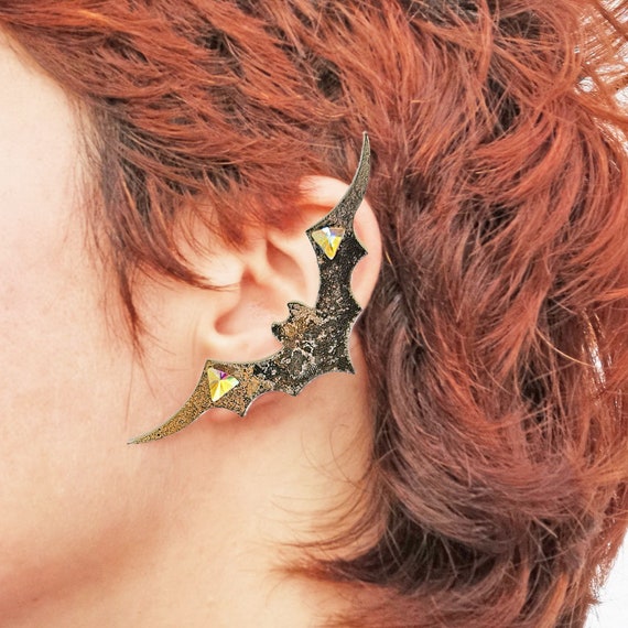 Best buddies 2020 - Snakes and bat ear cuff - Animals cuff earrings - Snake earring - bat earrings - Fashion earrings - Cute ideas - Gift