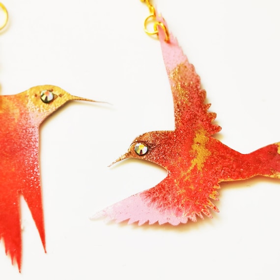 Bird earrings - Hummingbird Earrings - Bird jewellery - Gifts for women - Earrings bird - Gift for her - Trending jewelry - Fashion earrings