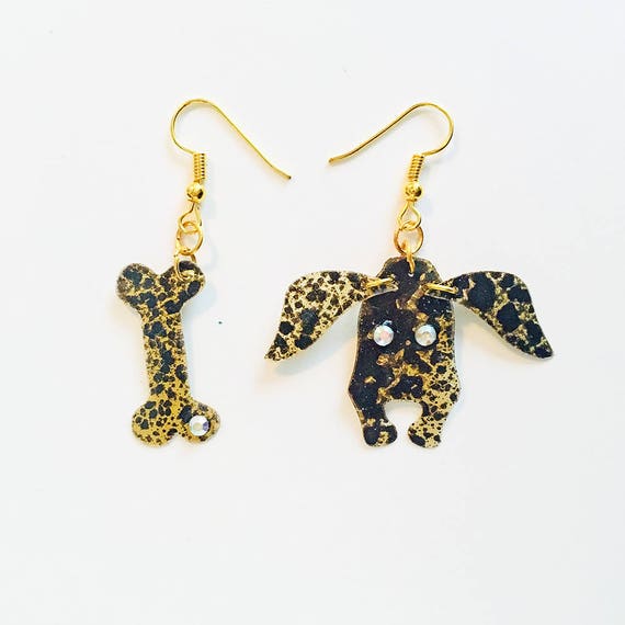Dog lovers earrings - Dogs drops earrings - Trending dogs jewelry - Dog jewelry - Rockabilly Jewelry - Novelty earrings - Animal print