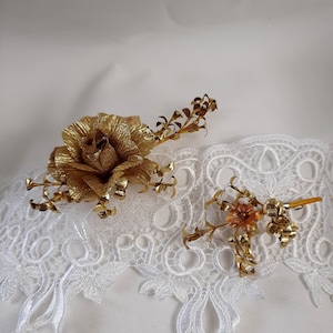 German Myrtle crown, golden Wedding Myrtle Tiara, Vintage Wedding, Something old, German wedding,