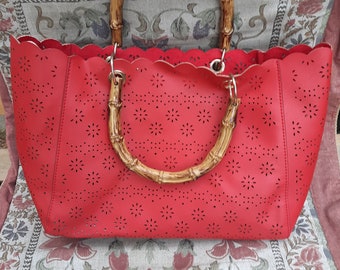 red handbag 70s vintage