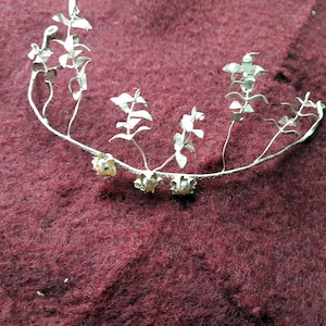 German Myrtle crown, silver Wedding Myrtle Tiara, Vintage Wedding, Something old, German wedding,