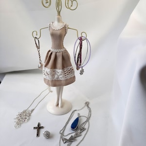 Jewellery stand Mannequin Vintage with jewellery bundle