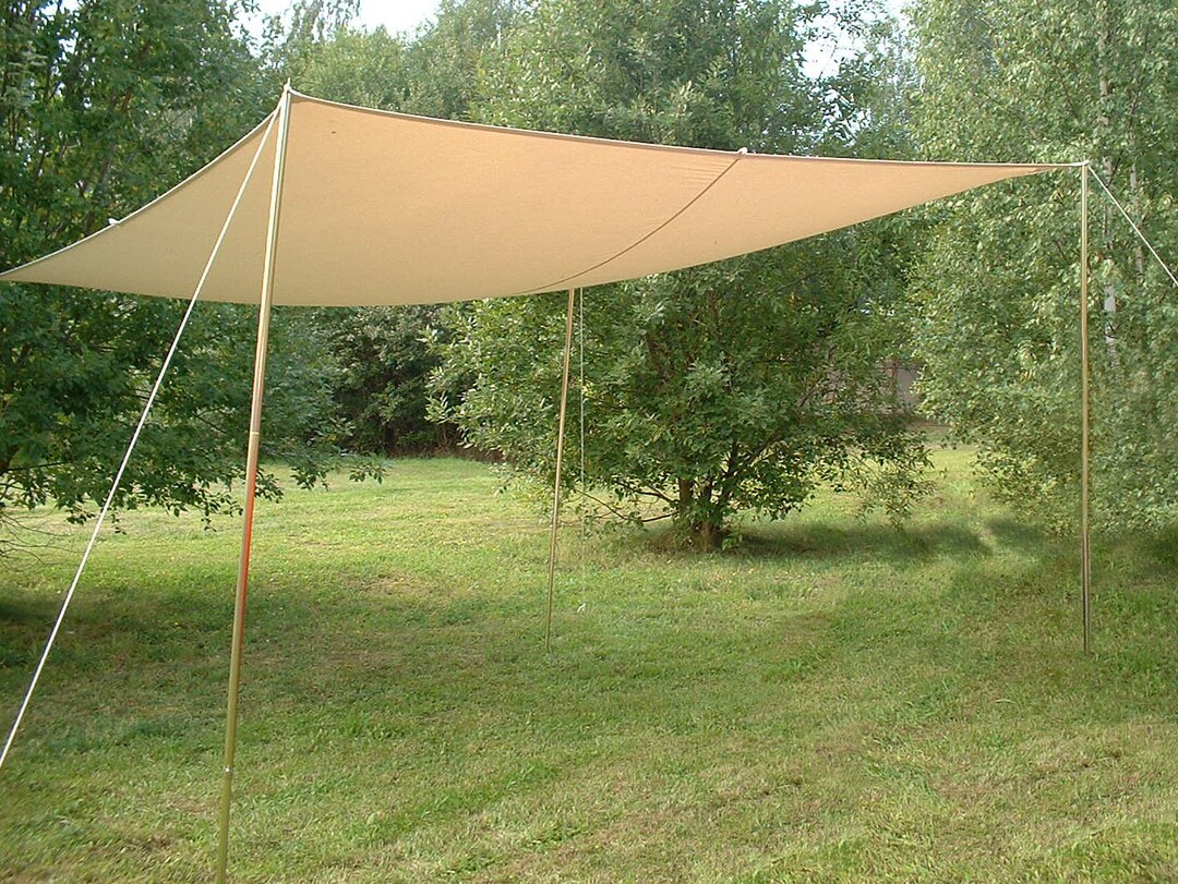 Olive Drab Canvas Tarp 4' x 4' - Canopies and Tarps