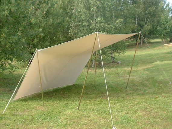 高級ブランド Tarp and Ourdoor Waterproof Ecru Color Loops With M 4 * 4 テント・タープ