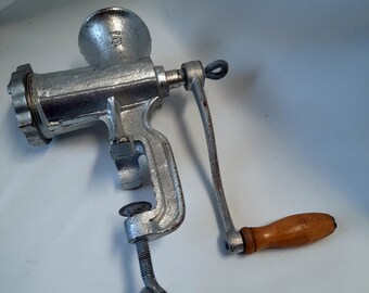 Meat grinder vintage kitchen utensil antique