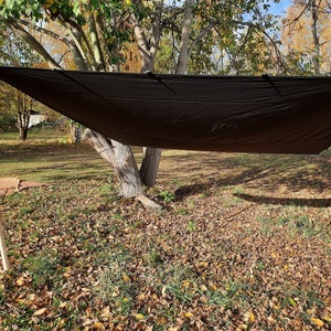 Lona preta 4 * 3 m com laços, lona de armazenamento, lona climática, lona, bushcraft