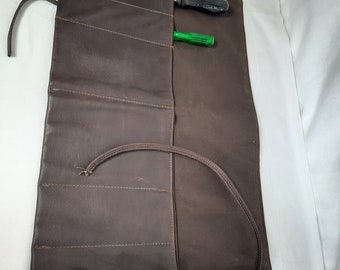 Rotolo portautensili in pelle, borsa portautensili, borsa arrotolabile, borsa in pelle, contenitore per utensili, rotolo portautensili, borsa portaoggetti