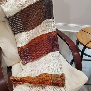 Handwoven scarf, shawl, wrap, Pashmina. Autumn colors wrap.  Women cotton  wrap. Shoulders warmer. Unisex long scarf.