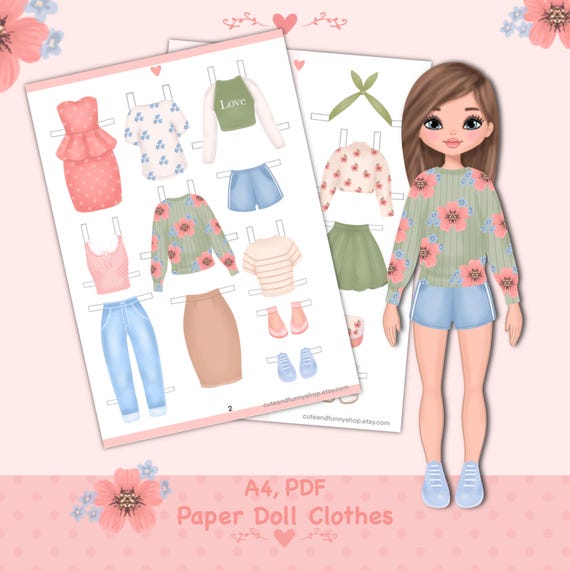 paper dolls to print cut out and dress Steampunk dress-up doll coloring page